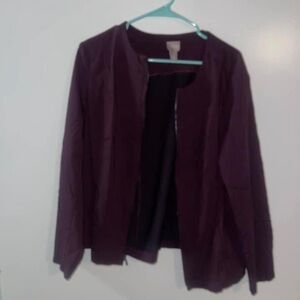 Purple Open-Front Jacket